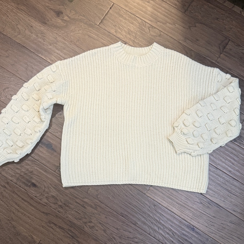 Chic Cream Women's Knit Sweater